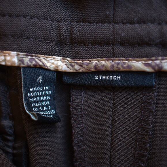 Talbots Stretch Brown Straight Fit Dress Pants Size 4 - Picture 9 of 9